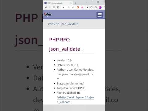 Novidades do PHP 8.3: Nova função json_validate | Dias de Dev #shorts