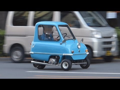 驚き世界最小の自動車。Surprising world&#039;s smallest car, PEEL P50.