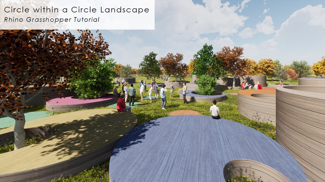 Circle within a Circle Landscape Rhino Grasshopper Tutorial - YouTube