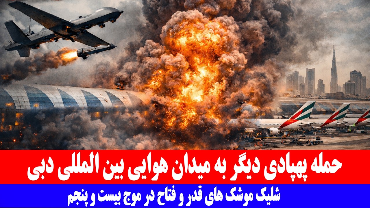 Срочные новости | Аэропорт Дубая подвергся обстрелу иранскими ракетами «Кадр» и «Фатх».