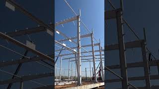 Construction site of large manufacturing workshop #workshop #factory #warehouse #steelbuildings