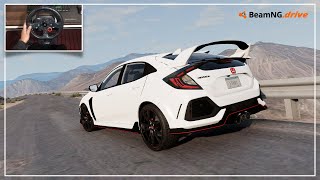 Honda Civic Type R | BeamNG Drive | Steering Wheel Gameplay