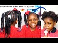 NO Eco GEL ..Try this Trendy Hairstyle for Kids/Little Girls with Short hair .Under 1 hr.