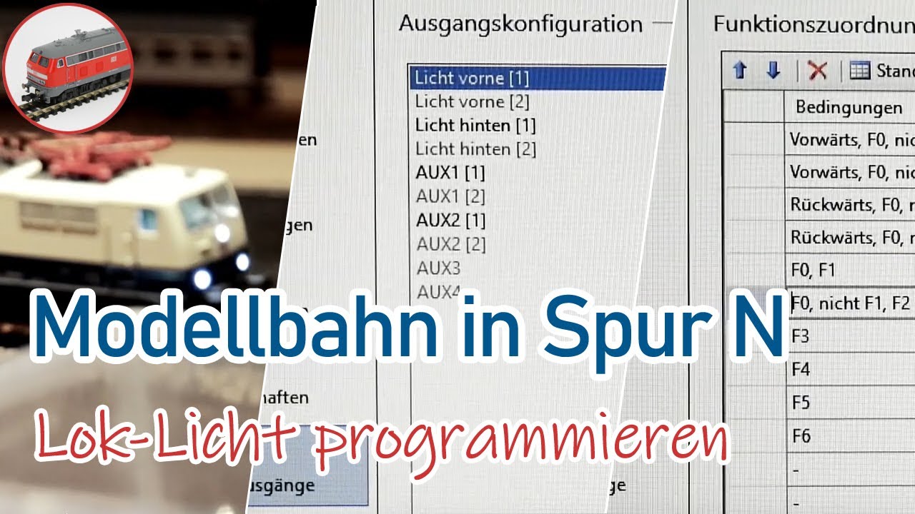 N Modellbahn - Lichtfunktionen mit ESU [LokProgrammer]