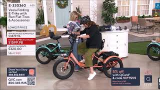 Chelsea Phillips Reid crashes e-trike bike into garage on QVC