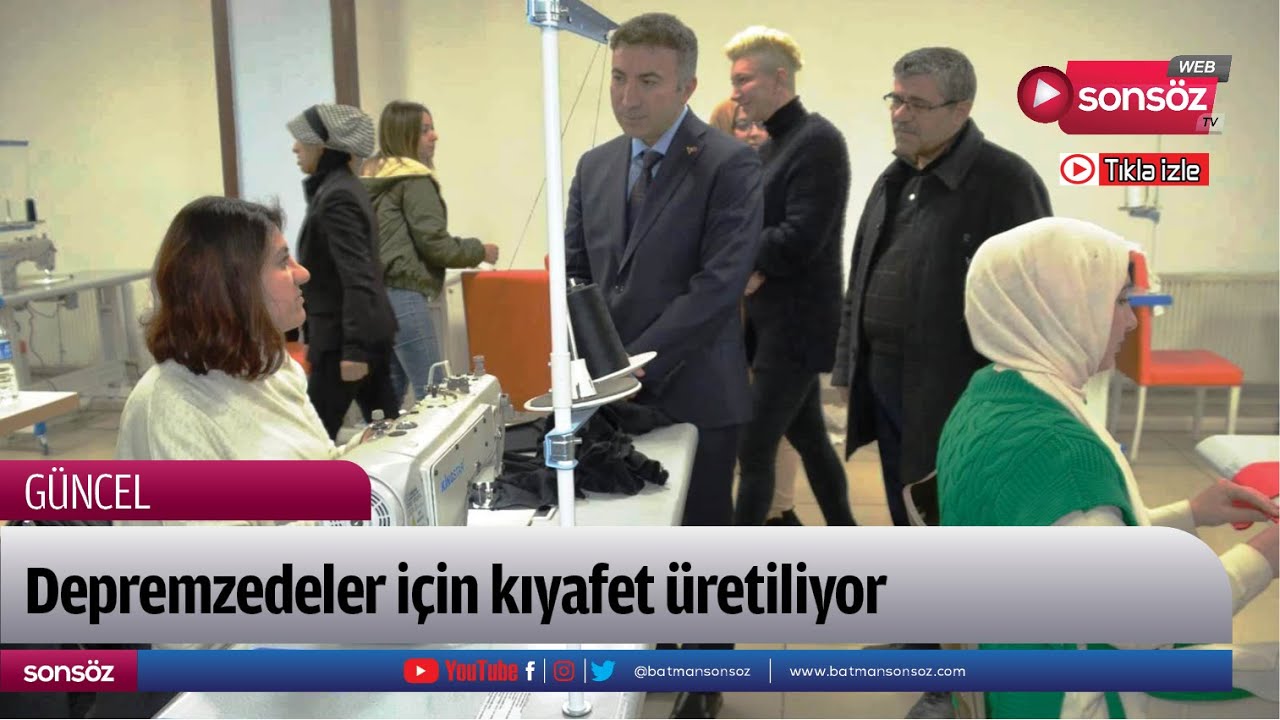 Depremzedeler i&ccedil;in kıyafet &uuml;retiliyor