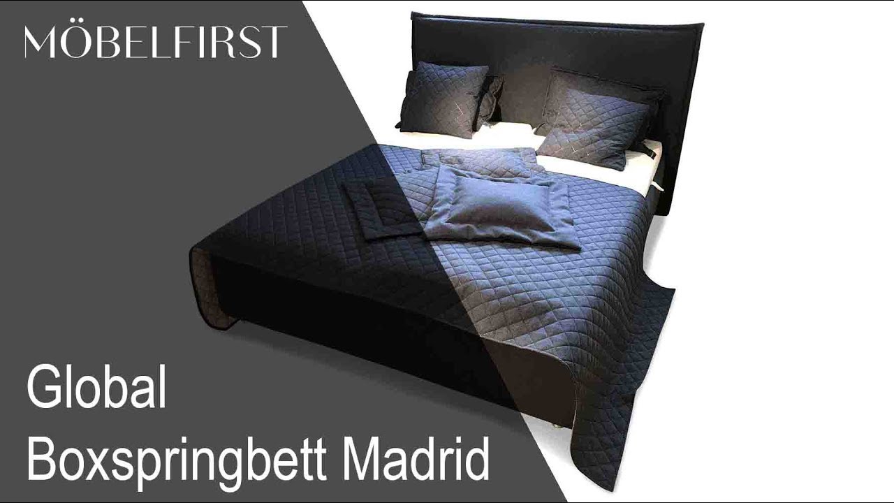 Designermöbel – Boxspringbett Madrid von Global | MÖBELFIRST präsentiert