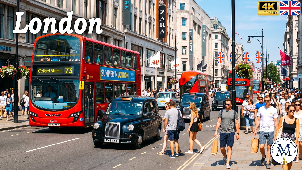 LONDON | Stadstour te Voet 4K | 6 aug 2026