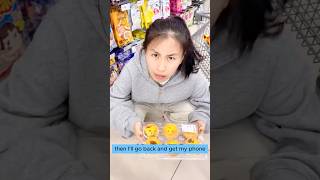 She came to the mall without her phone or any money.