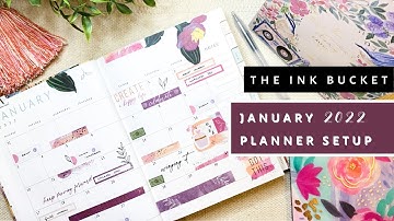 January 2022 Planner Setup | Ink Bucket Planner 2022 Setup | Sanjana Raj