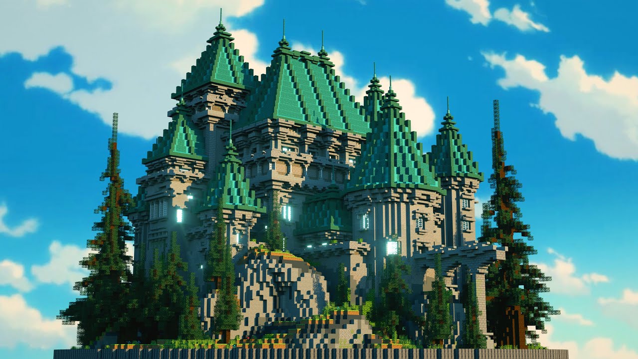 Realistic European Castle (+ Timelapse and Cinematic) Minecraft Map