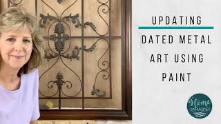 Paint metal wall art to update!