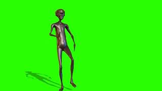 Base Meme- Alien Prateado Dançando Chroma Key