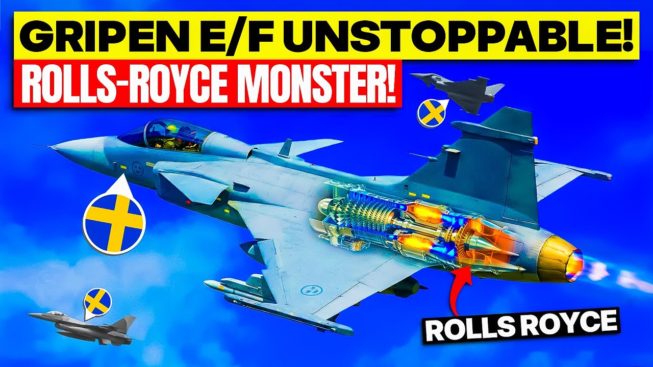 НОВЫЙ шведский Gripen EF оснащен МОЩНЫМ двигателем Rolls Royce, который НАВРЕЖДАЕТ конкурентов!