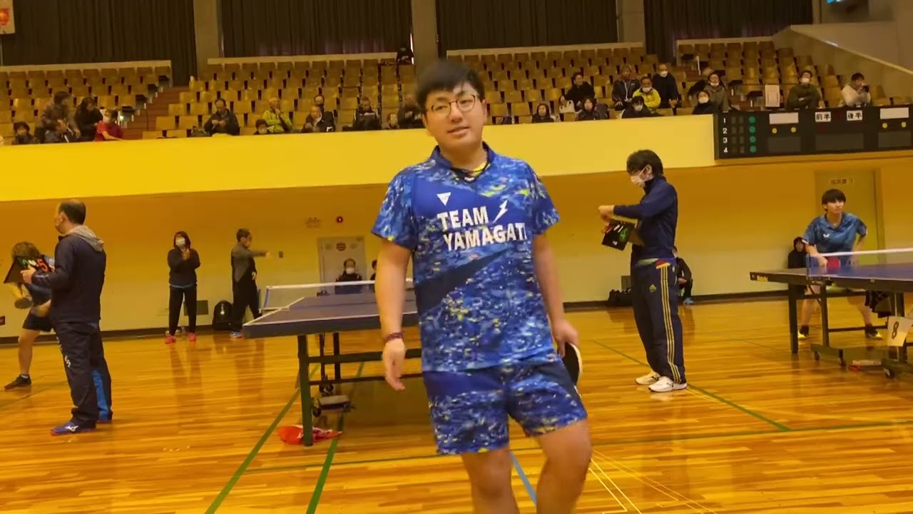 全国ラージ混合ダブルス優勝　斎藤均選手と試合