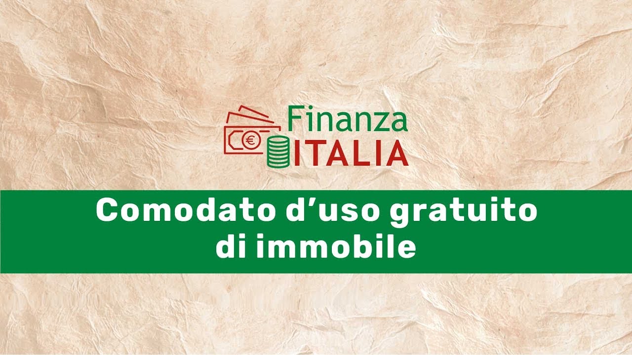 Contratto Di Comodato Duso Gratuito Immobile