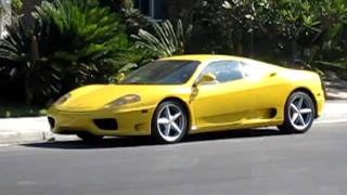 Career Overview Yellow Ferrari 360 Modena F1 Parking