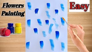 How to Paint Flowers | Cloud Painting Techniques | Acrylic Painting Tutorial For Beginners