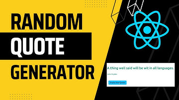 Random Quote Generator React Api Tutorial ( Easy Method )