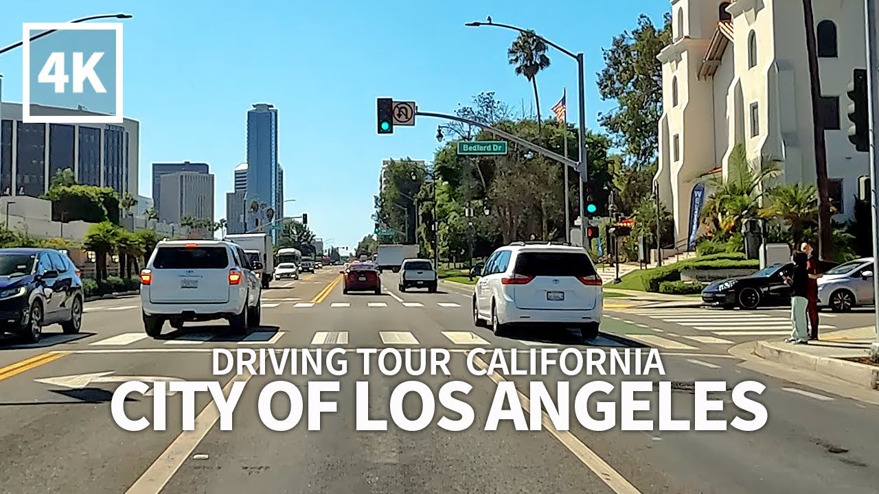 [4K] LOS ANGELES WESTSIDE - Driving Santa Monica Boulevard, Los Angeles, California, 4K UHD
