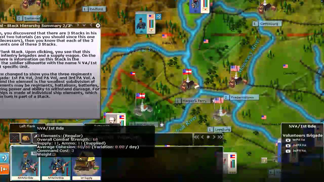 AGEOD's Civil War 2 - Tutorial: Stacks, Units, and Elements - YouTube