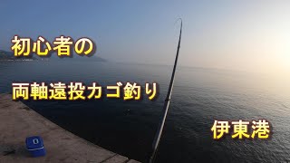 初心者が伊東港で両軸遠投カゴ釣り Youtube