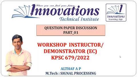 Question Paper Discussion | Workshop Instructor (EC) | KPSC 679/2022 | Part_01