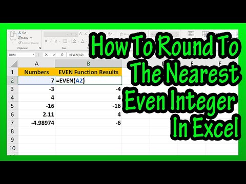 How To Round Up Or Down To The Nearest Even Integer In Excel Explained -How To Use The EVEN function