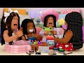 My daughters first sleepover they got into my makeup  bloxburg family roleplay
