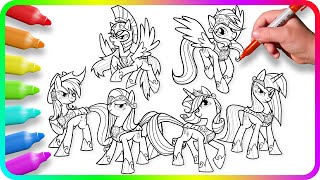 Coloring Pages MY LITTLE PONY - Guard / How to color My Little Pony. Easy Drawing Tutorial Art. MLP