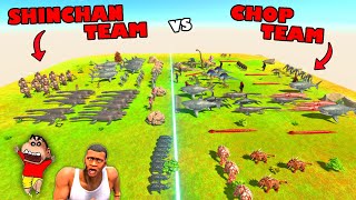 SHINCHAN TEAM vs CHOP TEAM of $10,000 in Animal Revolt Battle Simulator with FRANKLIN x GTA 5 screenshot 5