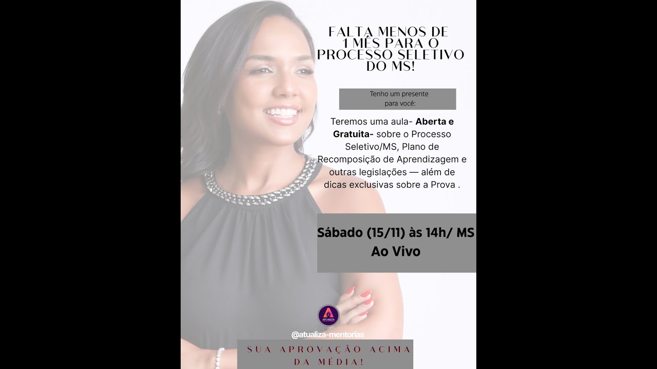 AULA ABERTA SED/MS 2025 – Edital Explicado + PRA-MS | Recomposição das Aprendizagens + Simulado