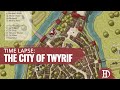 Drawing a Fantasy Map - Time Lapse: The City of Twyrif