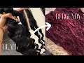 How to Dye Bundles from Black to Burgundy | Bleach Bath &amp; Water Color Method ❤️| Desii Adore TV