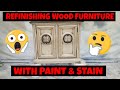 Flipping a Free Nightstand with a Cheap Makeover Using Paint and Stain