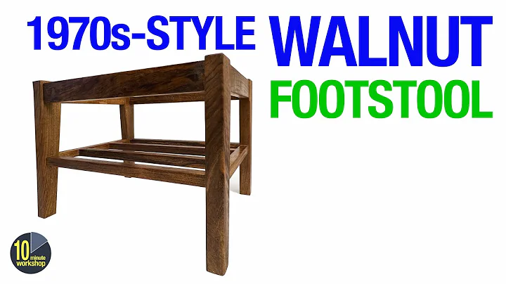 Mid-70s style Walnut Footstool [video 503]