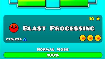 Geometry Dash Level 17: BLAST PROCESSING - All 3 Coins Guide
