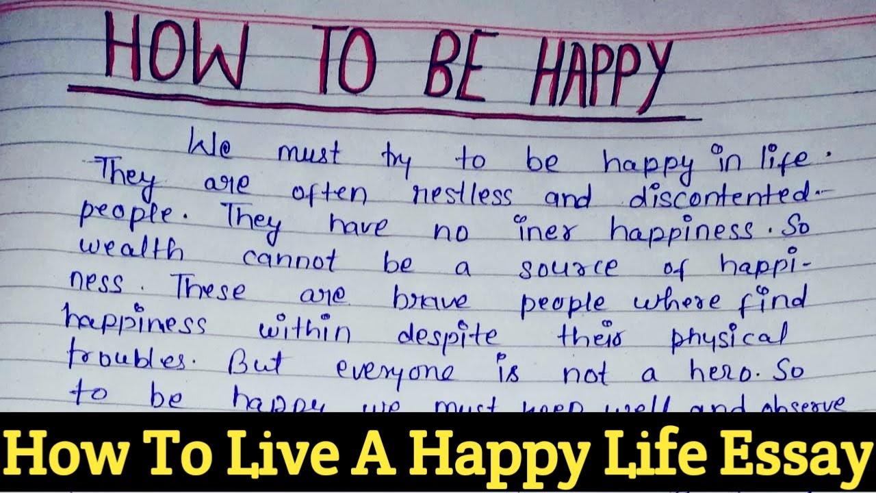 essay about happy in life