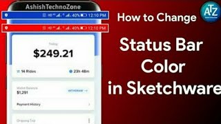 How to Change Status Bar Color in Sketchware, status bar color kaise change kare sketchware me