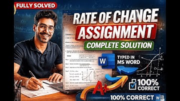 MATH | 📘 Rate of Change Assignment | Complete Solution in MS Word