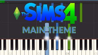 The Sims 4 - Main Theme Song (Synthesia) Piano Tutorial With Sheet Music