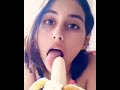 Hot indian girl sucking dick as banana | indian girl licking