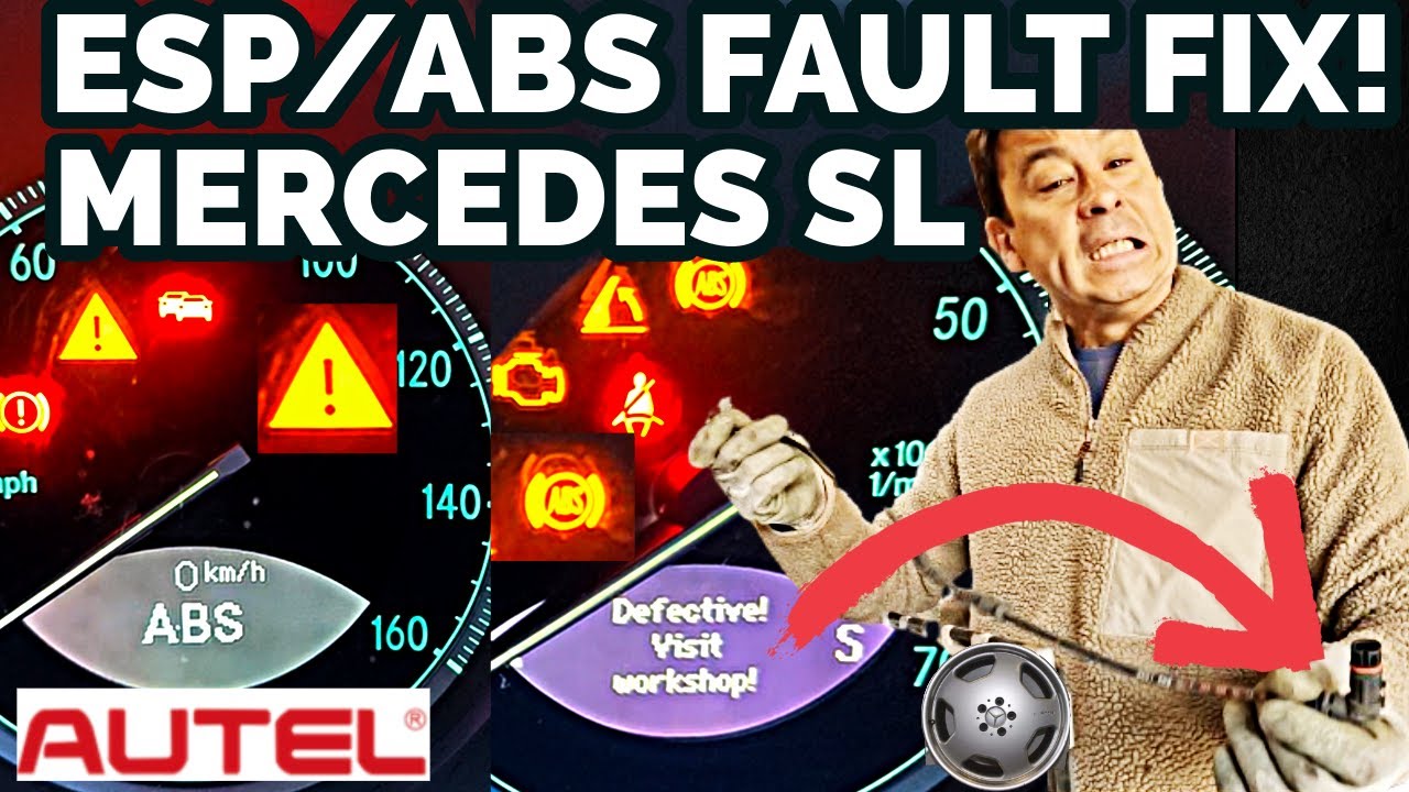 Mercedes SL ESP / ABS Sensor Visit Warning Light Fix ! YouTube