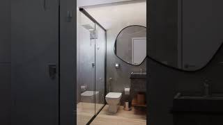 Дизайн современной ванной комнаты в цвете графит