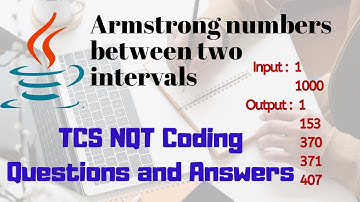 Armstrong numbers between two intervals | TCS NQT coding problem (Solved)