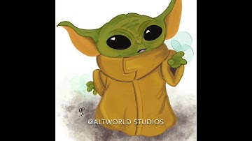 Baby Yoda Timelapse Procreate Illustration