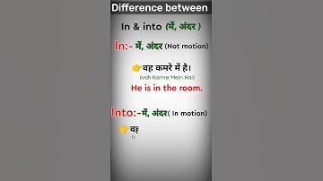 Different between in and into preposition #shorts #preposition