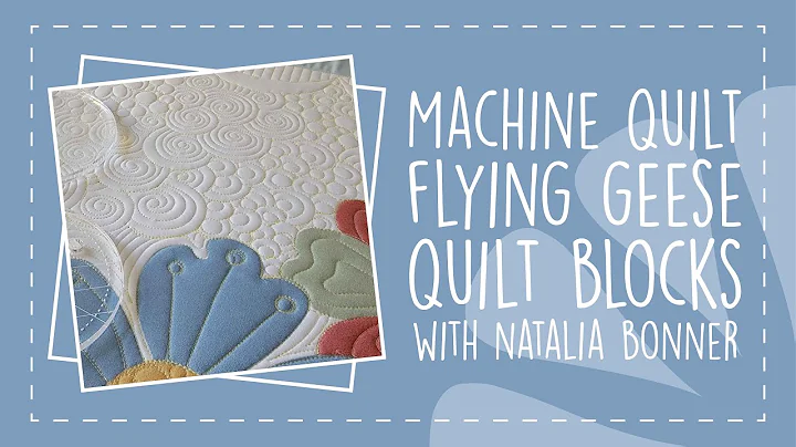 Machine Quilt Flying Geese Quilt Blocks with Natal...