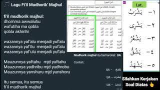 Lagu Fiil Mudhorik Majhul (Tamyiz 3 Level 1)