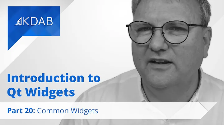 Introduction to Qt Widgets (Part 20) - Common Widgets